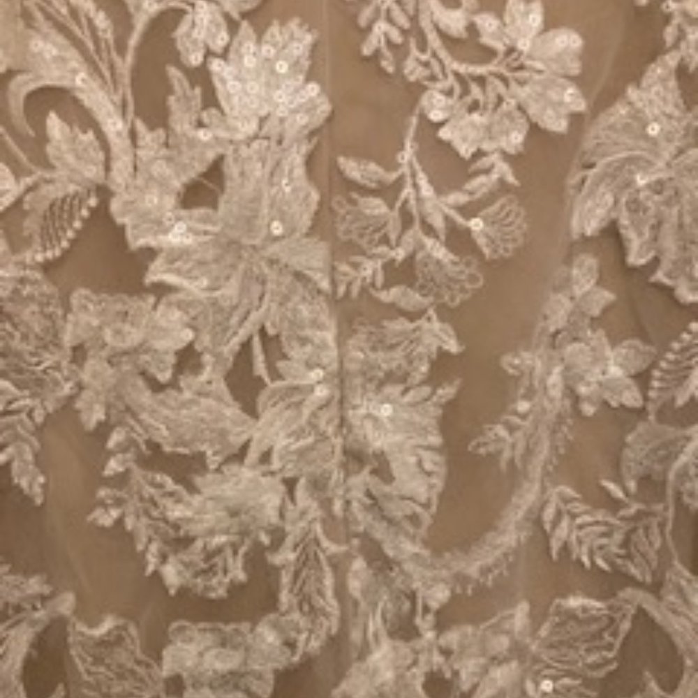 Azazie Eudora Wedding Dress Diamond White/Champagne Size WD18 - Picture 10 of 14